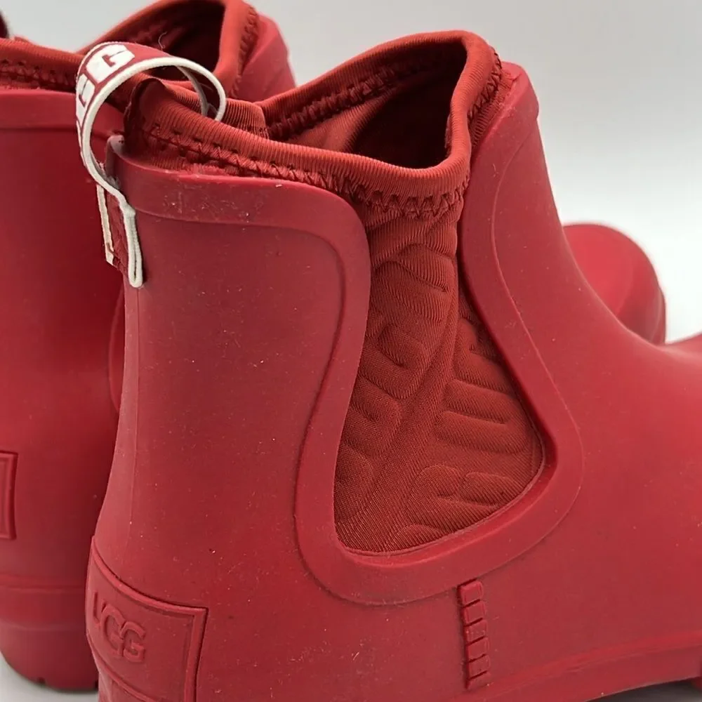 ✨UGG Red Rainboots Size‎ 6 Chevonne Ankle Rain Booties B22B